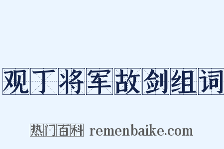 观丁将军故剑组词是什么意思的图片